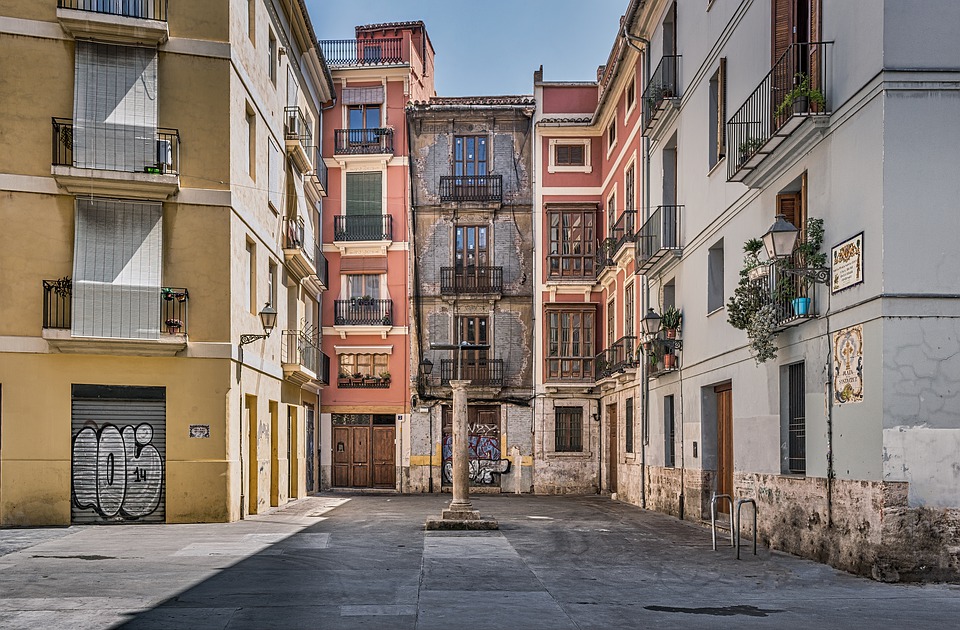 Ciutat Vella, the old town of Valencia, empty